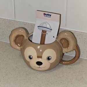 DISNEY - Hong Kong Disneyland - Duffy and Friends Bear Head Mug and Spoon - NWT